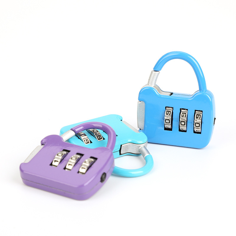 Zinc alloy material luggage three-position combination lock wardrobe drawer mini anti-theft lock in stock luggage combination padlock