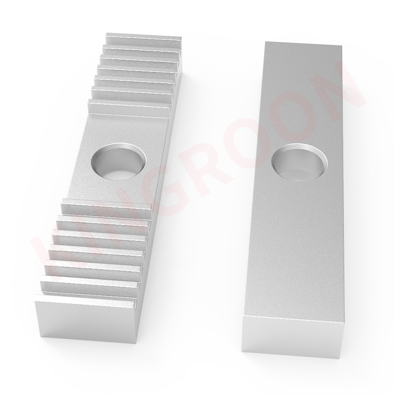 3D printer accessories Reprap timing belt fixing piece clamp belt aluminum tooth piece 9*40mm oxidation treatment