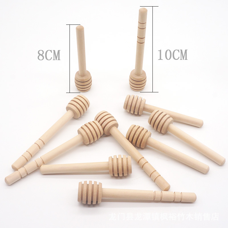 Spot wholesale honey stick solid wood stirring stick honey stick bee stick coffee milk tea jam wooden stirring stick