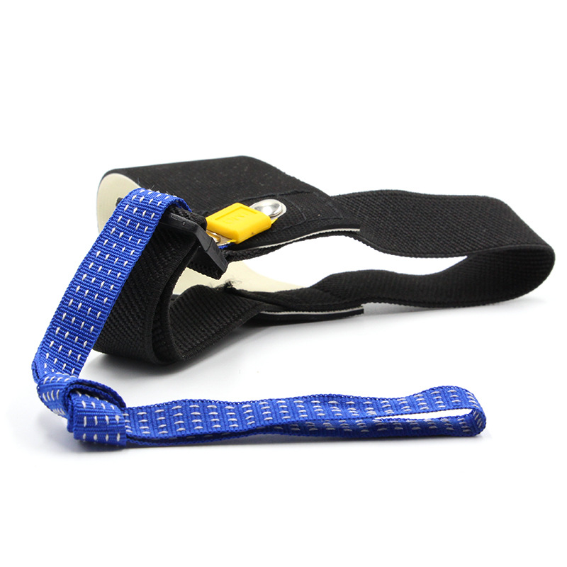 Manufacturer Wholesale Anti-static Black and White Ankle Wristband Rubber Anklet Anti-static Heel Strap Car Grounding Anklet