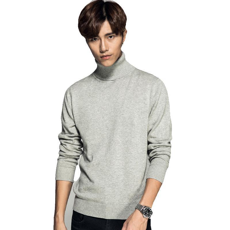 Solid color long sleeve turtleneck sweater men's pullover men's bottoming sweater men's sweater business cross-border Men's wholesale