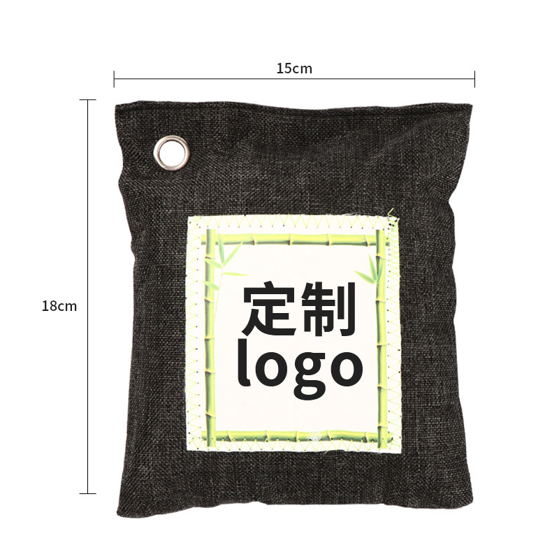 Cross-border linen bamboo charcoal bag household car new RV deodorant dual-use bamboo charcoal bag formaldehyde removal activated carbon bag wholesale