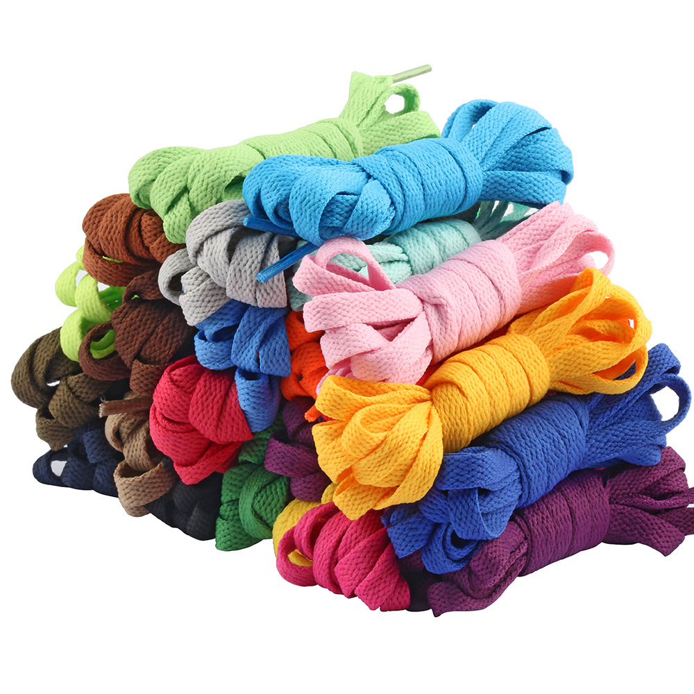 Wholesale Single Layer Black and White 8mm Shoelaces Aj Spot Manufacturer Spot Sports and Leisure Shoes High Top Flat Shoelaces