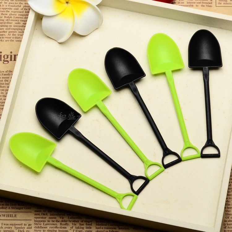 Disposable plastic spatula spoon thickened spice spoon fork spatula spoon fruit cake spoon dessert spoon ice cream spoon