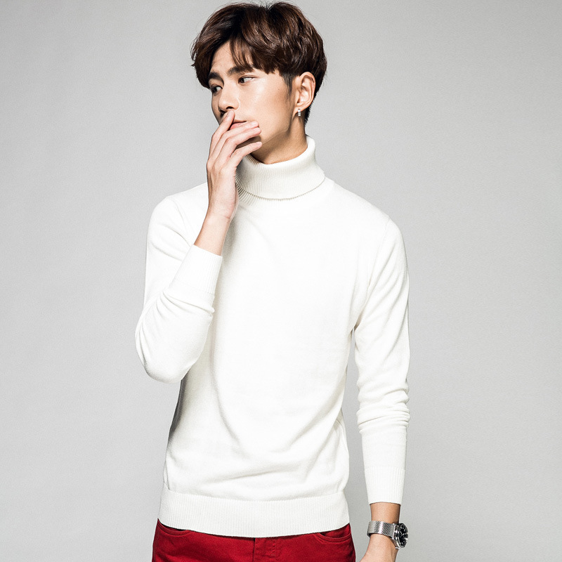 Solid color long sleeve turtleneck sweater men's pullover men's bottoming sweater men's sweater business cross-border Men's wholesale