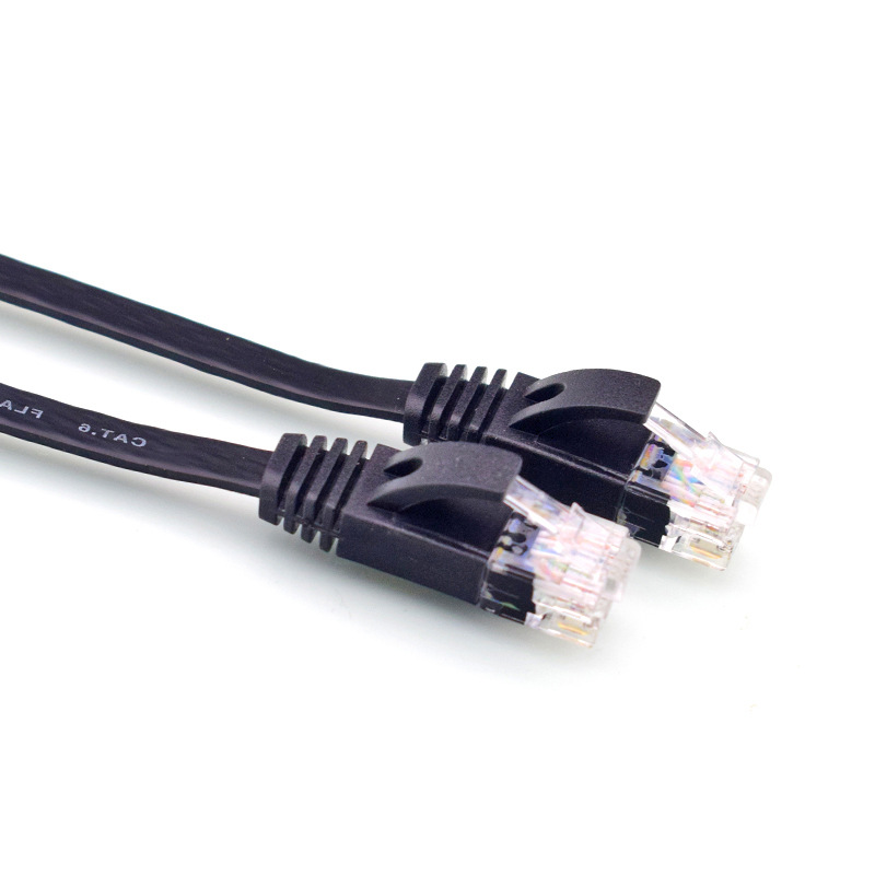 In-Stock Cat6 Flat Ethernet Cable, Gigabit-Grade, Pure Copper Core, Network Cable, Patch Cord, Tested, Computer Network Cable