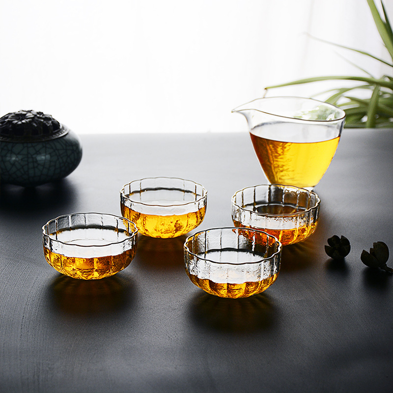 Mingxinge Glass Tea Cup Tea Bowl Master Bowl High Borosilicate Resistant Transparent Large Discount Heat Resistant