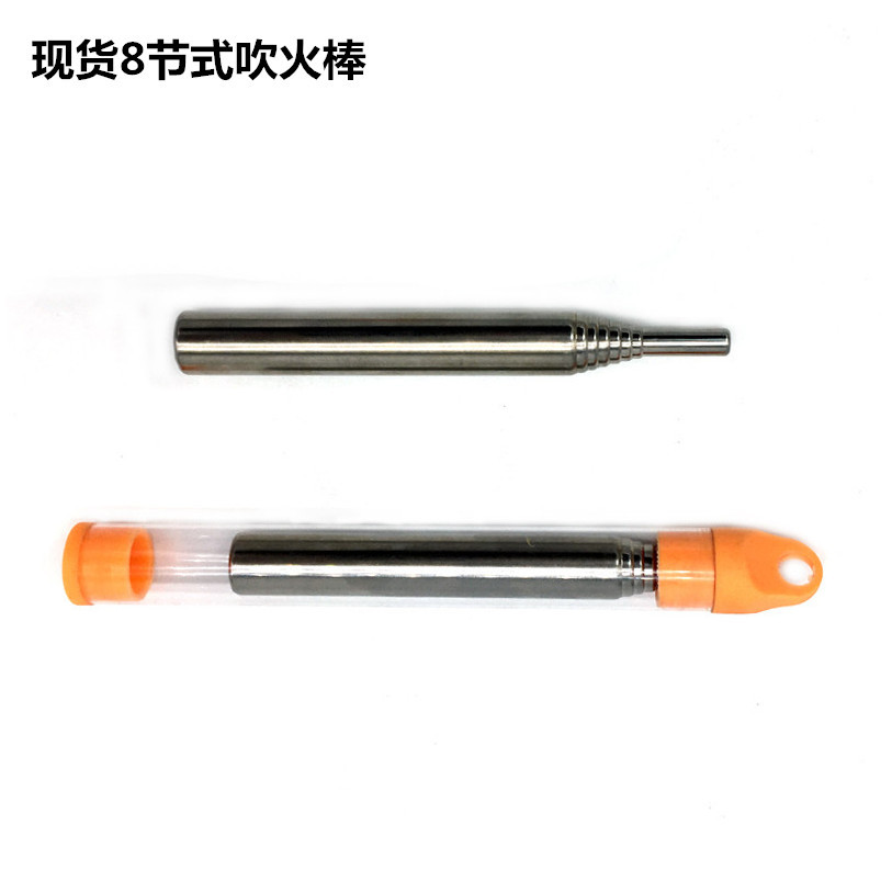Stainless steel blowing tube blowing fire barrel Pocket Bell camping fire tool retractable blowing Rod
