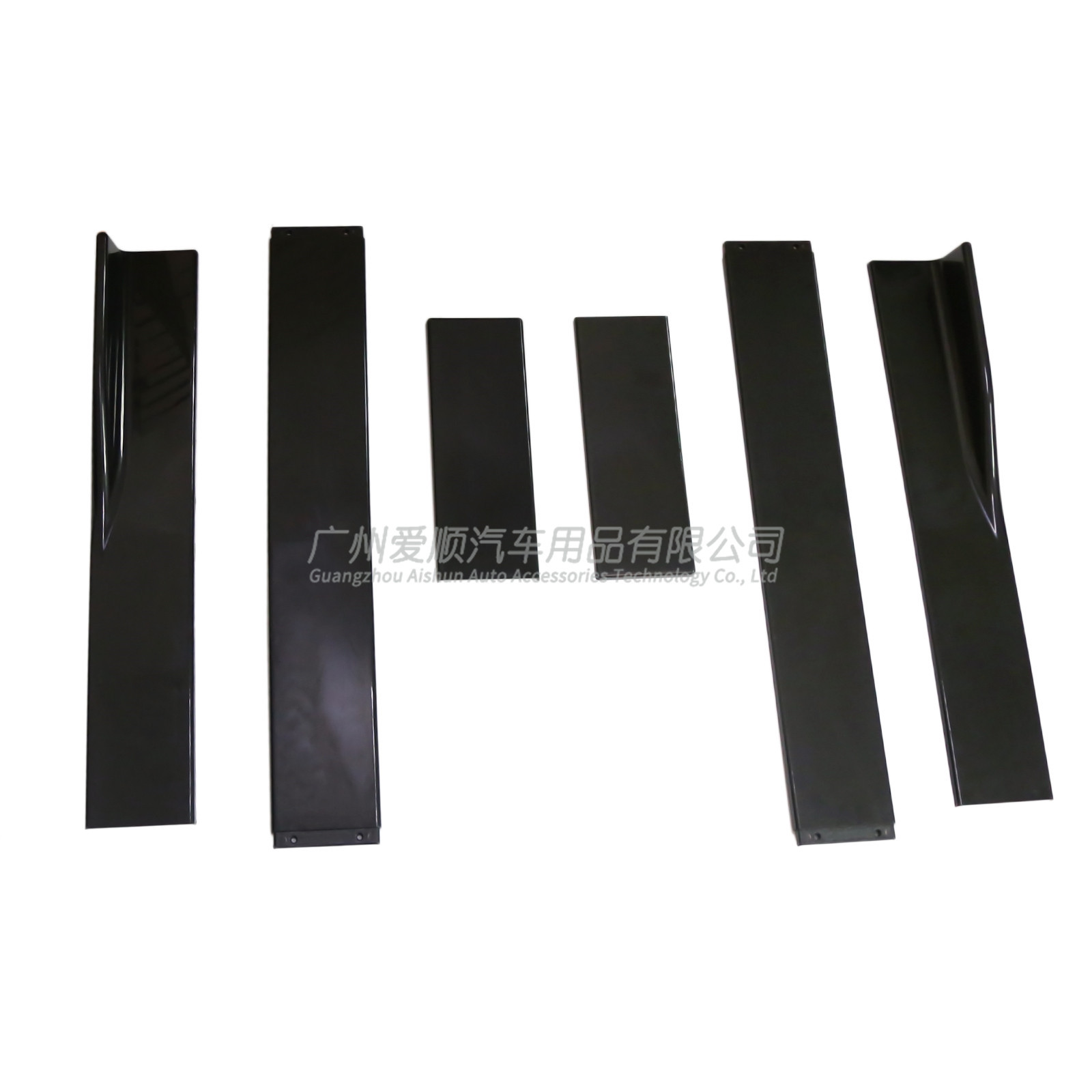 Car universal three-section side skirt 2 M combination side skirt 2.2 m car modification split side skirt small surrounded Black