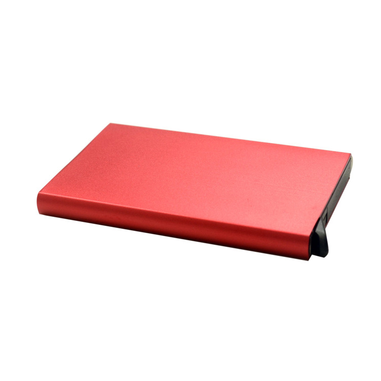 Manufacturer Wholesale Aluminum Alloy Credit Card Box Business Card Box Automatic Card Box Anti-Degaussing Rfid Metal Card Bag