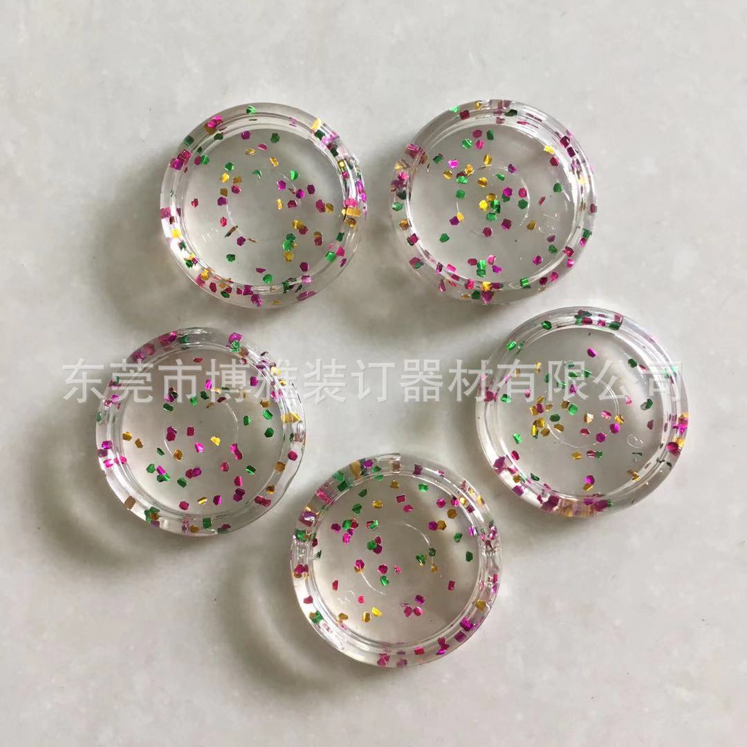 Notebook Mushroom Buckle Loose-Leaf Buckle Hand Ledger Accessories Plastic Material Binding Ring Disc Binding Colorful Disc Buckle