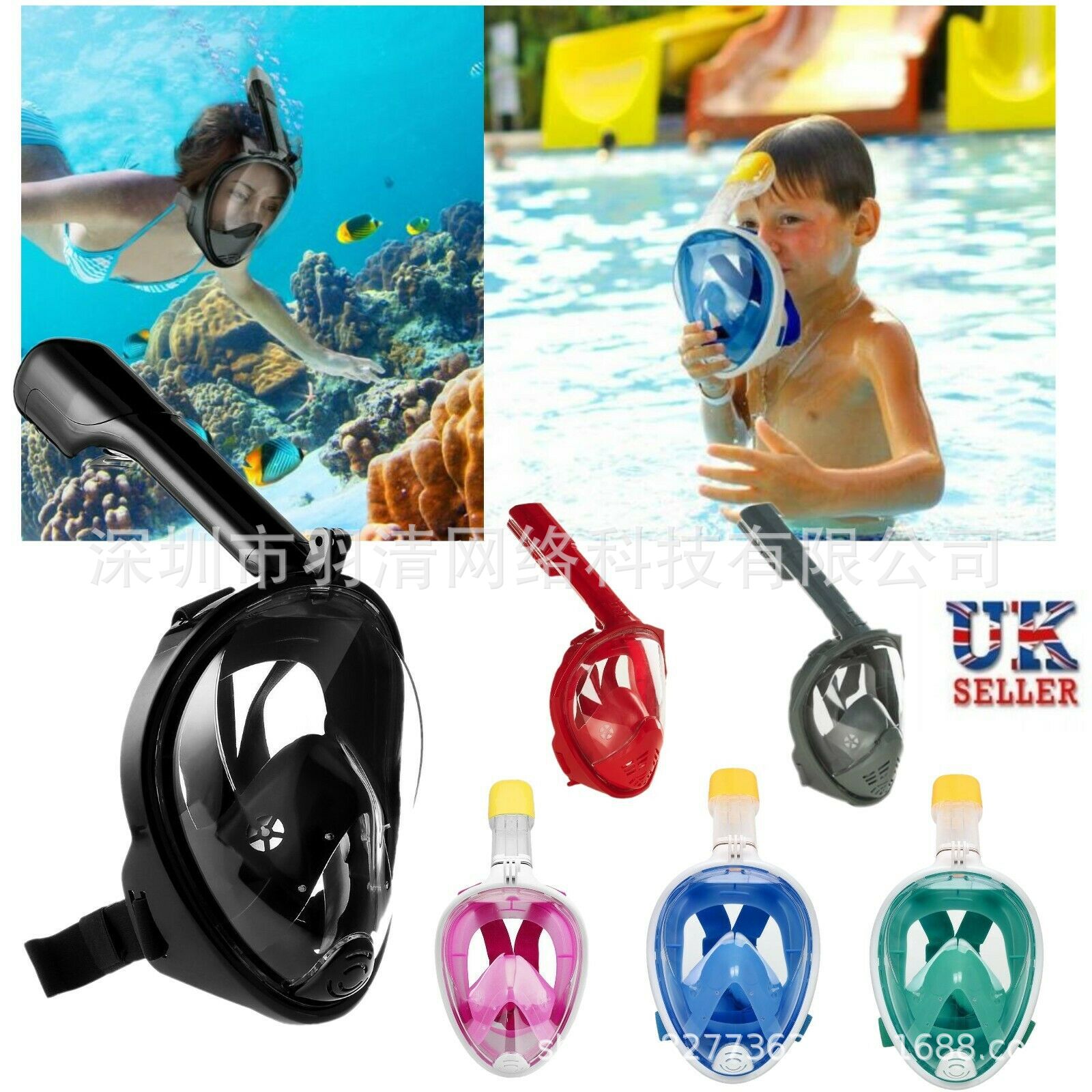 Полностью сухая силиконовая маска для подводного плавания для фридайвинга