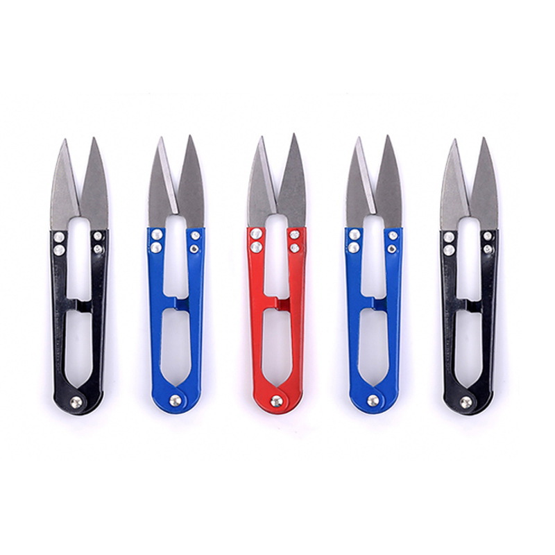 Ножницы для обрезки ниток U-образные из нержавеющей стали для домашнего использования, ножницы для пряжи, ножницы для крестика, оптовые ножницы для ниток, маленькие ножницы для вышивки