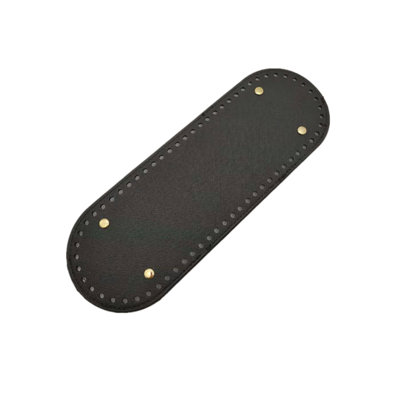 Luggage leather hardware bag bottom products DIY hand woven bag accessories PU30 * 10 oval bag bottom wholesale