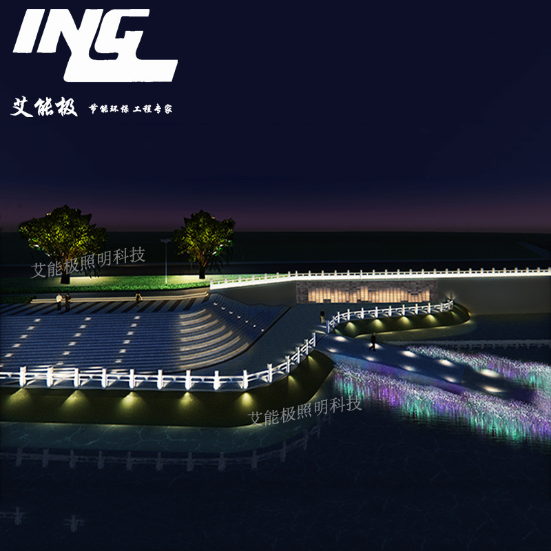 LED night scene effect drawing lighting design animation design production lighting project construction scheme