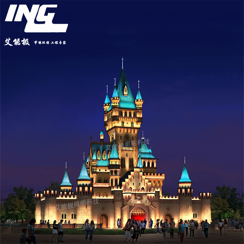 LED night scene effect drawing lighting design animation design production lighting project construction scheme