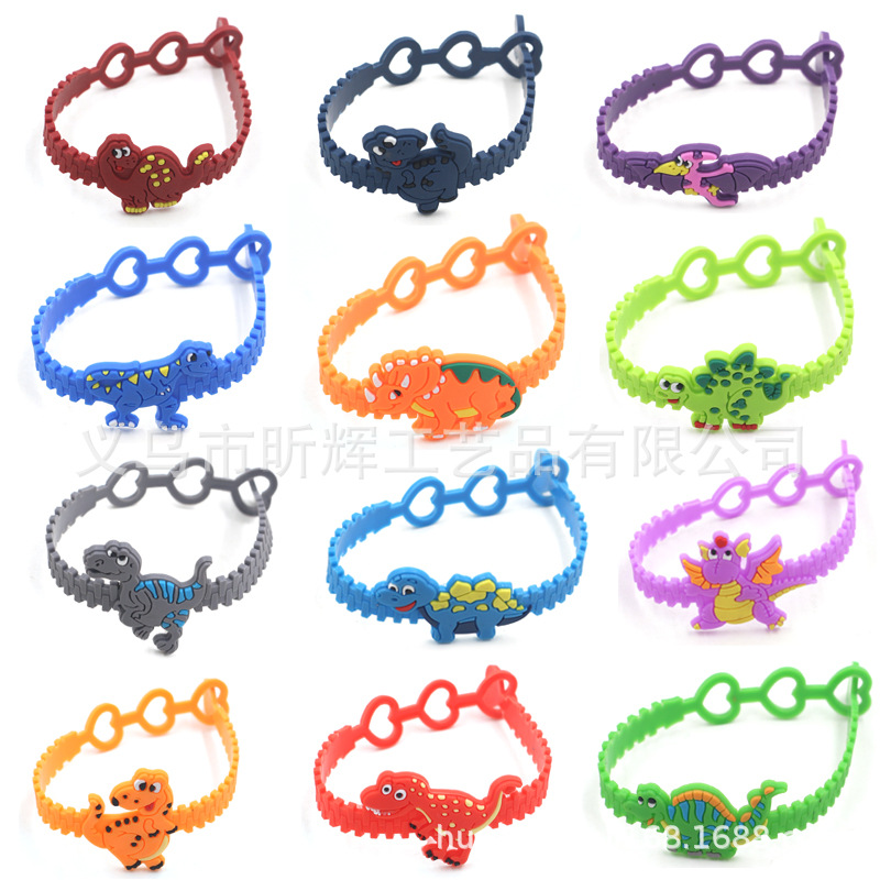Прямые поставки из фабрики, регулируемый браслет динозавра для детей