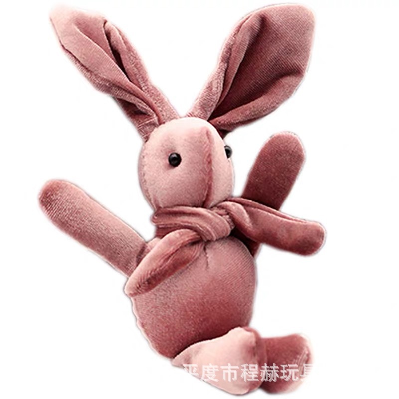 Factory wholesale wishing rabbit bouquet rabbit Korean velvet rabbit long leg rabbit doll plush toy wholesale pendant
