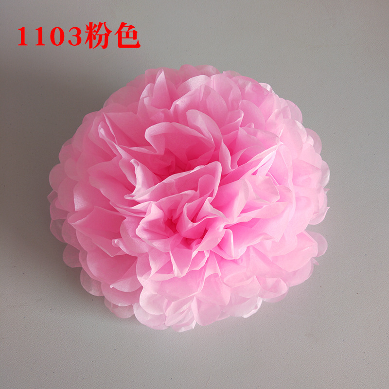 10 inch 25cm foreign trade craft European and American peony paper flower ball wholesale shopping mall decoration wedding birthday party layout