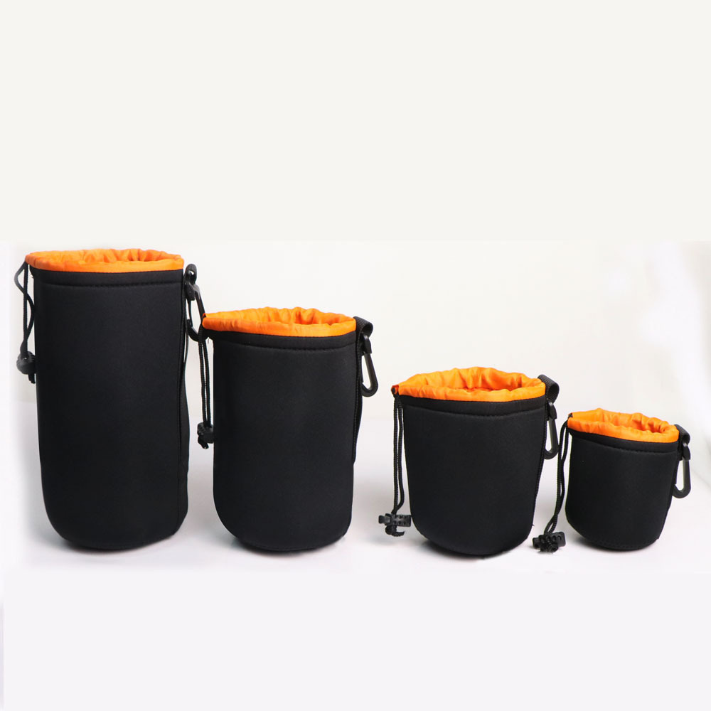 Manufacturer Supply Wholesale Velvet Thickened Camera Lens Bag Neoprene Material Lens Bag