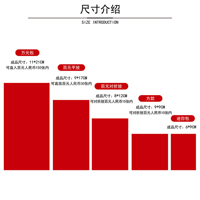 Factory wholesale wedding gilding red envelope custom 2021 profit is a red envelope custom creative logo Year of the Ox red envelope