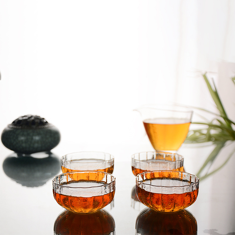 Mingxinge Glass Tea Cup Tea Bowl Master Bowl High Borosilicate Resistant Transparent Large Discount Heat Resistant