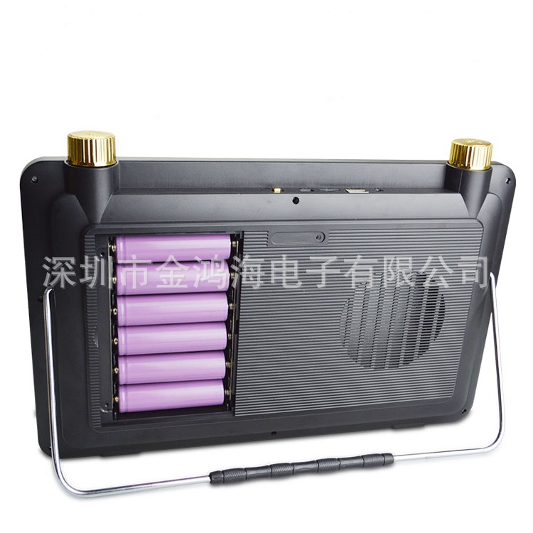 Wooden guitar 13-inch theater player 9 high-definition large screen elderly video opera Player 7 card radio loudspeaker