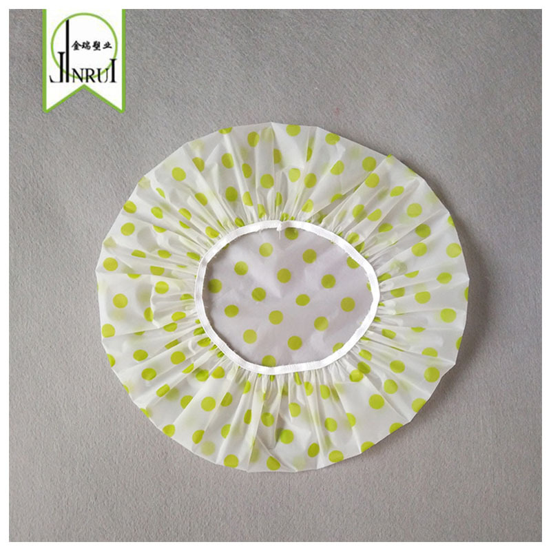 [Shower cap] color thickened disposable shower cap waterproof wave point EVA adult shower cap pe oil-proof waterproof shower cap