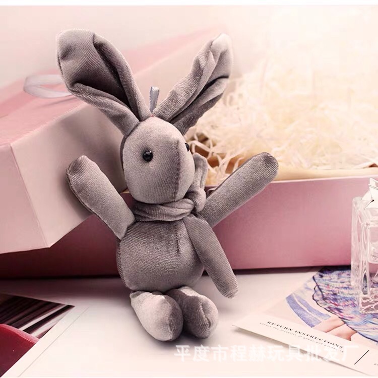 Factory wholesale wishing rabbit bouquet rabbit Korean velvet rabbit long leg rabbit doll plush toy wholesale pendant