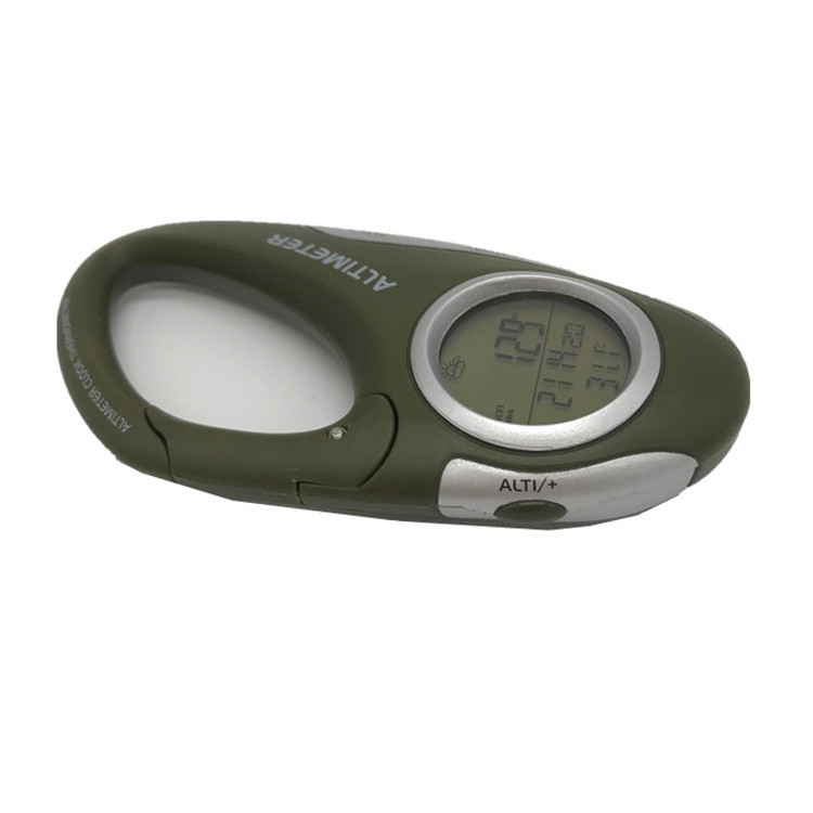 Carabiner Handheld Electronic Altimeter Barometer Altitude Gauge Thermometer Outdoor Fishing Barometer