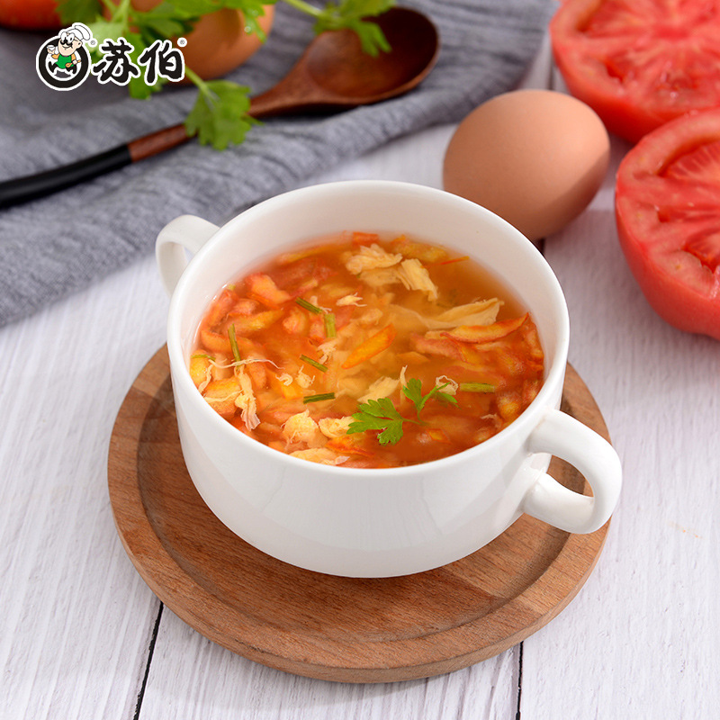 Subo Egg Flower Soup 6g Tomato Egg Flower Soup 100 Servings Freeze-dried Ready-to-eat Convenient Vegetable Fast Food