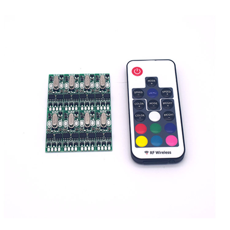 Беспроводной RF контроллер RGB с 17 кнопками, PCBA