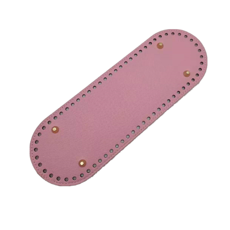 Luggage leather hardware bag bottom products DIY hand woven bag accessories PU30 * 10 oval bag bottom wholesale