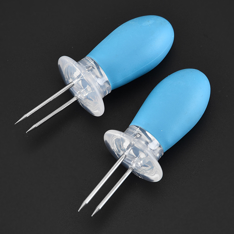 Factory wholesale stainless steel corn needle corn fork corn insert barbecue fork BBQ creative kitchen gadgets
