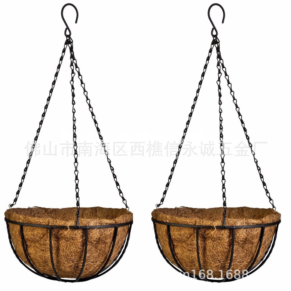 Flower Basket Hanging Chain Gardening Iron Chain Coconut Palm Hanging Basket Chain Flower Pot Chain Hanging Basket Chain