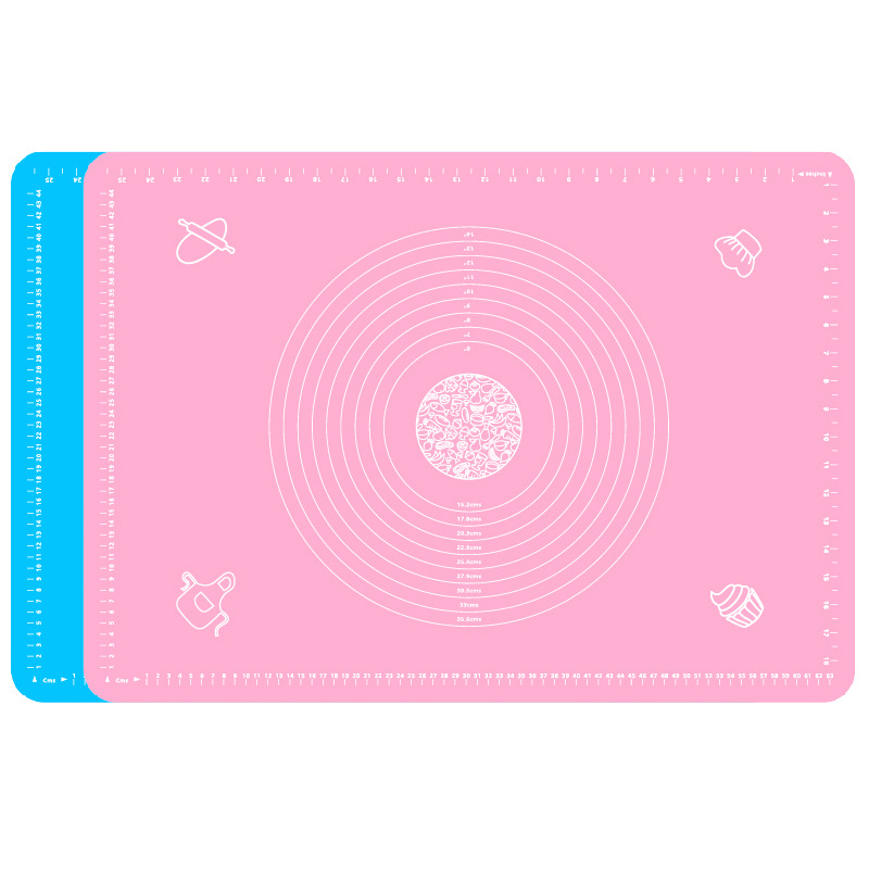 Thicken 380g 70*50CM7050 with scale cooking and surface anti-overflow baking mat silicone kneading mat