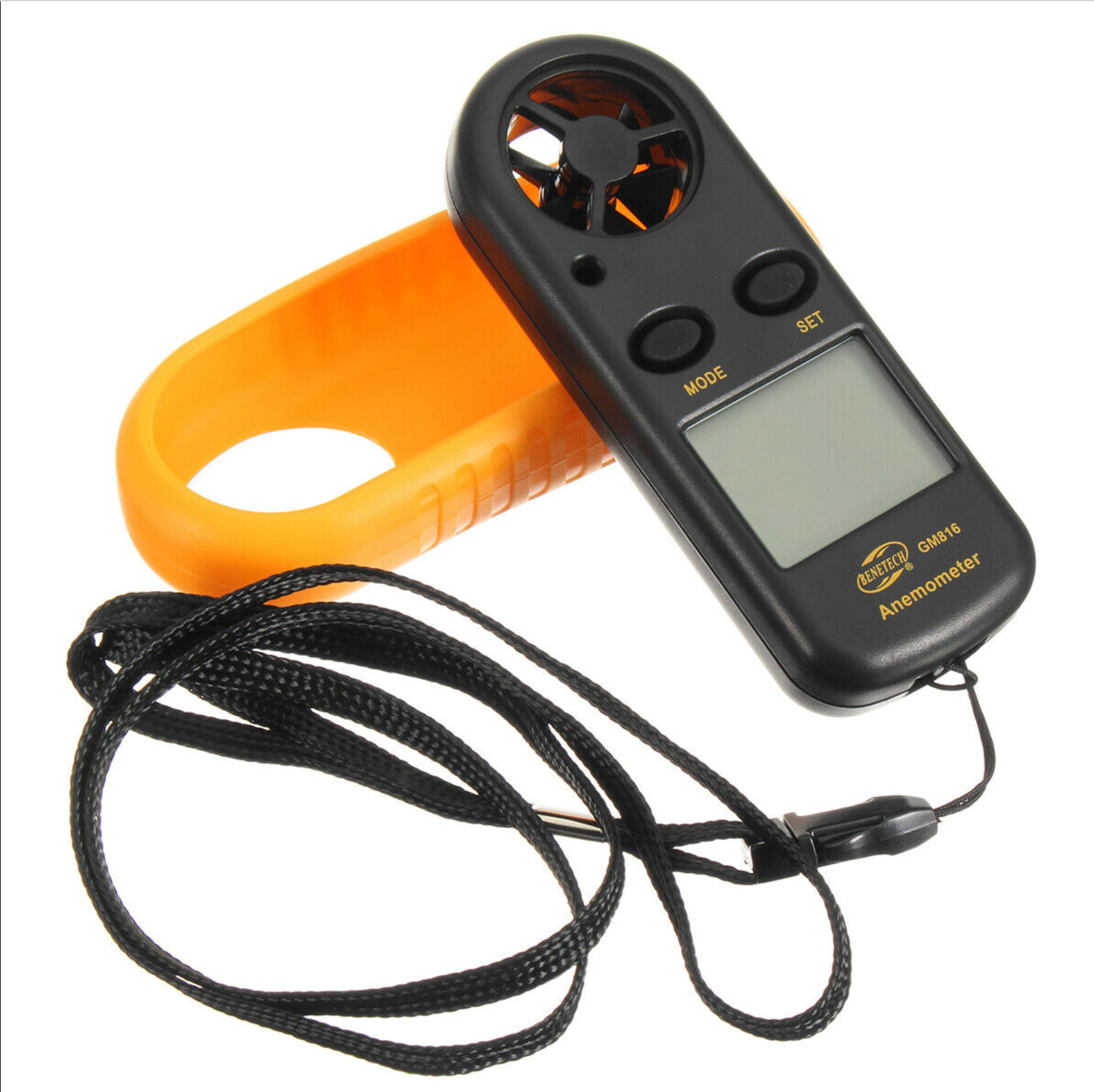 GM816 mini anemometer portable digital style wind temperature instrument anemometer wind meter