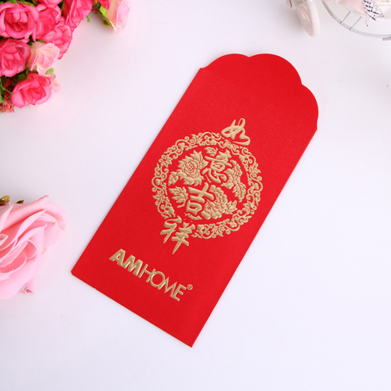 Factory wholesale wedding gilding red envelope custom 2021 profit is a red envelope custom creative logo Year of the Ox red envelope