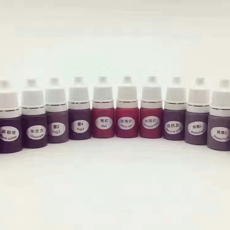 Embroidery Color Material 3ml Trial Pack Pure Plant Eyebrow Eyeliner Floating Lip Real Operation Color Milk logo Factory Production