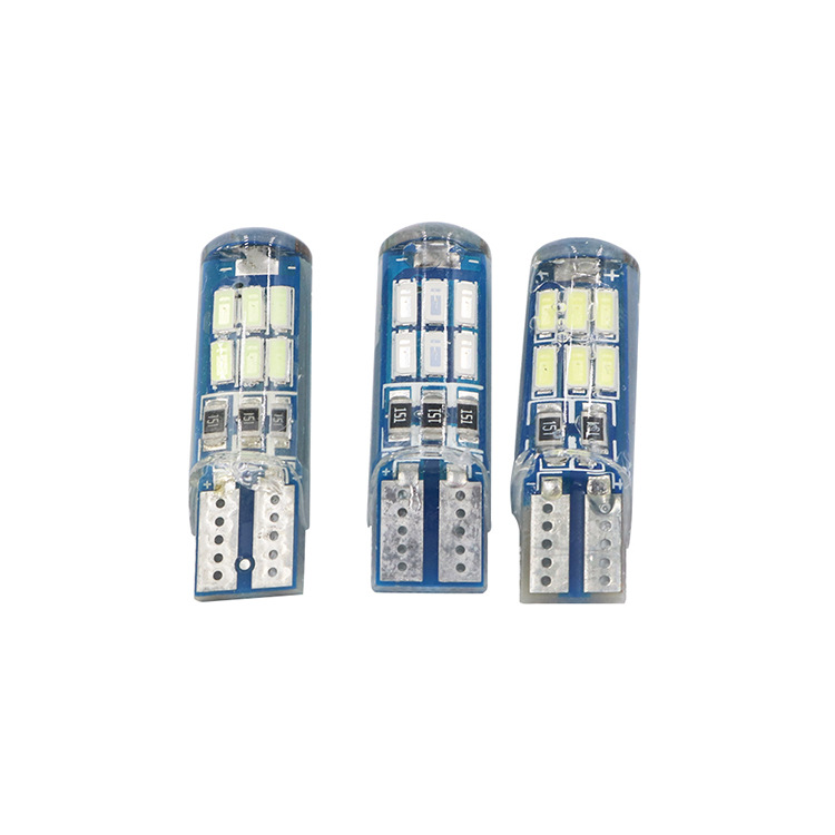 Car LED width light T10 4014 15SMD silicone highlight width light license plate light modified car light