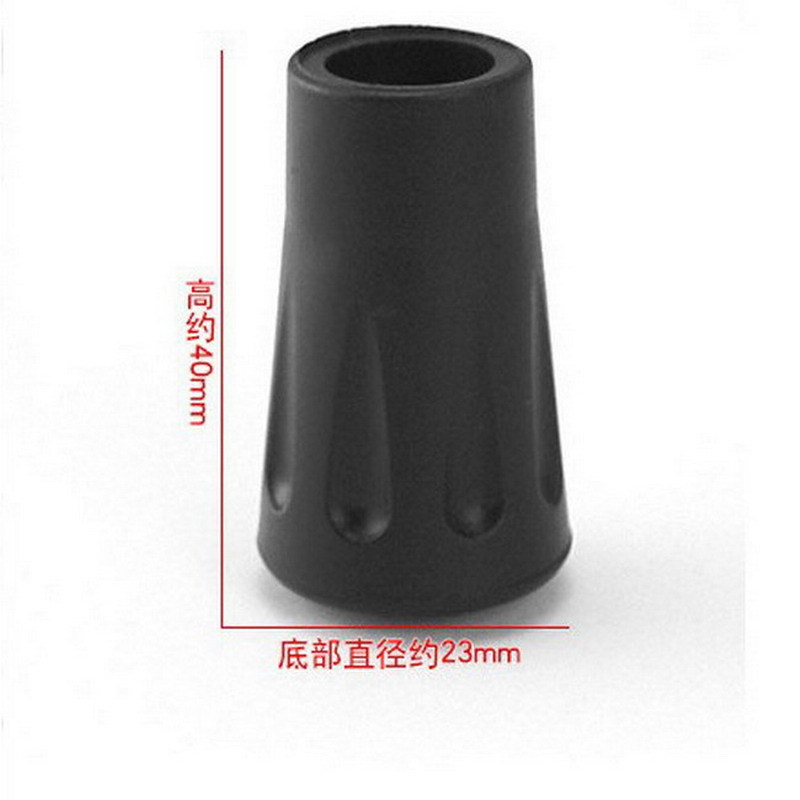 Outdoor Trekking Pole Tip Cover Crutch Cane Accessories Non-Slip Protective Cover Round Plastic Trekking Pole Foot Cover
