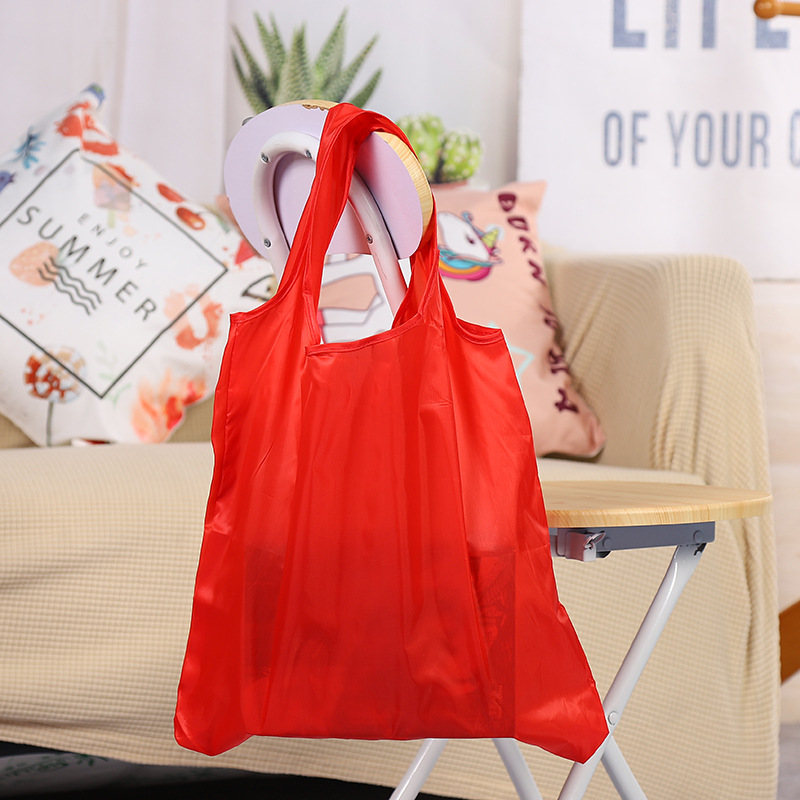 Популярная простая сумка для мобильного телефона с крючком из экологически чистого полиэстера, портативная складная сумка для покупок с индивидуальным логотипом