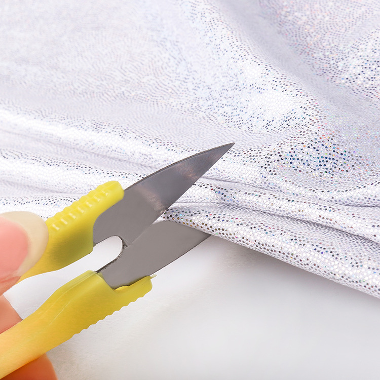 Plastic handle color yarn scissors factory wholesale U-shaped spring scissors sewing thread scissors cross stitch small scissors