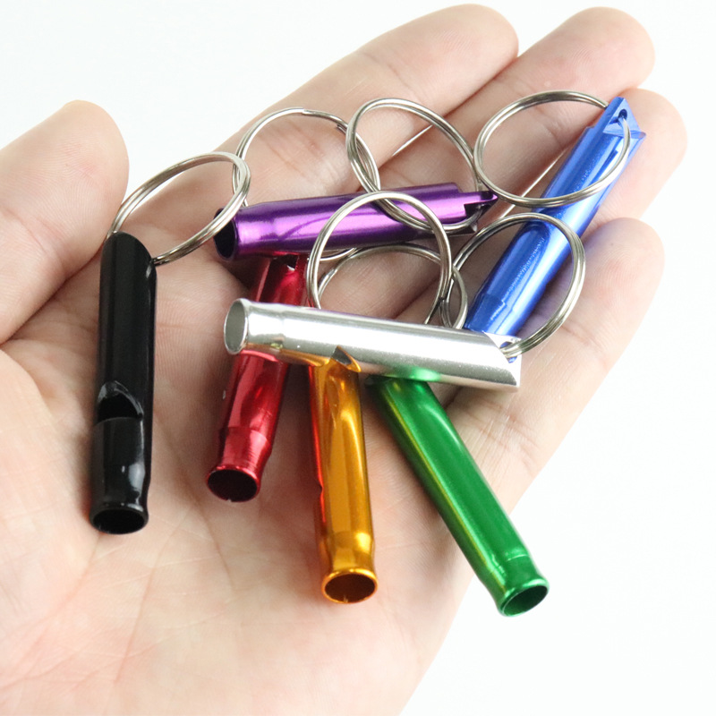 Wholesale fire aluminum alloy whistle trumpet whistle metal whistle aluminum alloy survival training whistle factory