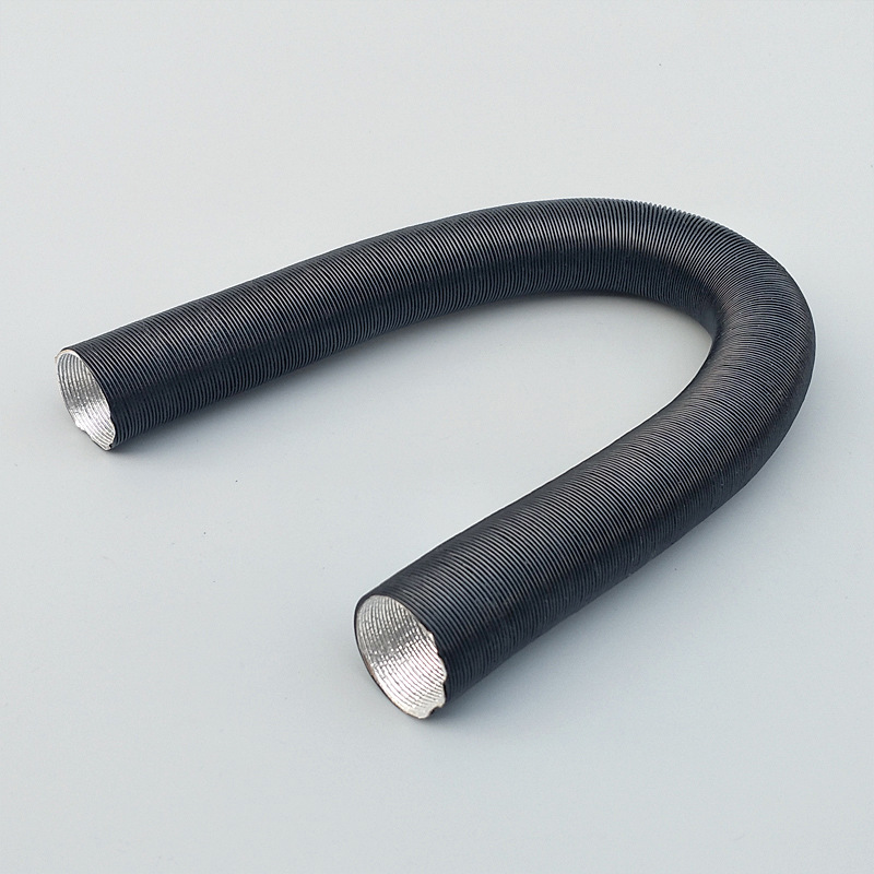 Air outlet pipe corrugated air supply hot air intake telescopic pipe black pipe parking heating fittings supporting heat insulation aluminum foil pipe