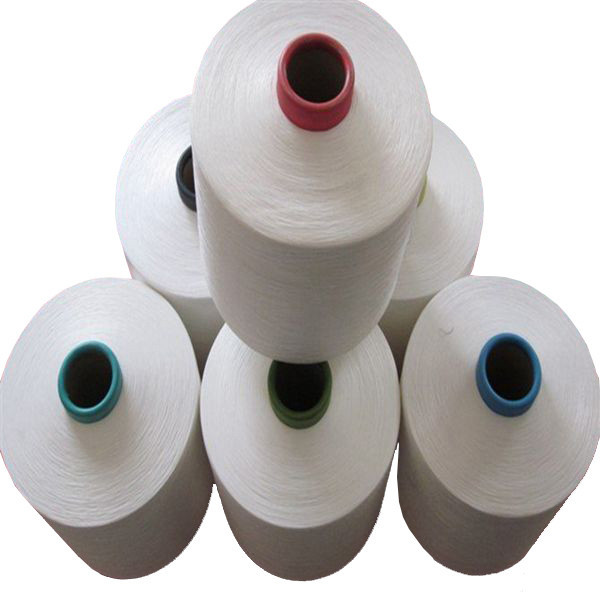 Manufacturer in stock AA high quality polyester 300D bottom elastic silk white fiber for knitting woven fabric ribbon