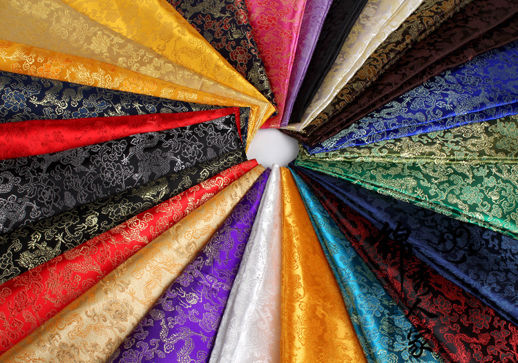 Brocade Fabric Ancient Costume Hanfu COS Kimono Tang Suit Cheongsam Silk Brocade Fabric Dragon Pattern Series