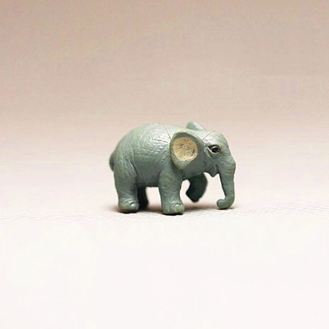 Blind Box Micro Landscape Decoration Pendulum Mini Animation Cartoon Simulation Elephant Doll Doll Hand-held Fleshy Potted Plant