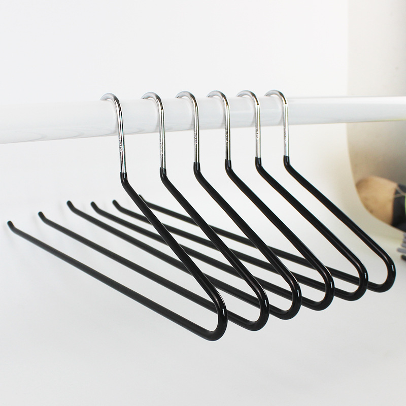 Wholesale Thickened Metal Plastic-Coated Pants Rack Korean Style S-Shaped Simple Creative Clothes Hanger Pants Hanger Amazon