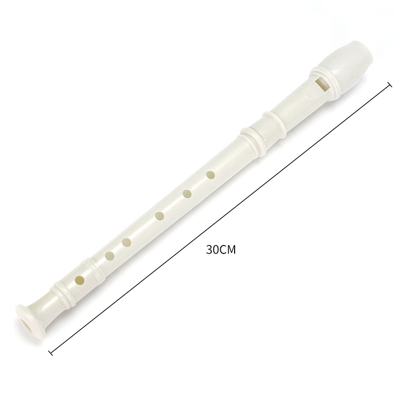 Factory spot wholesale PVC white six-hole flute 6-hole clarinet children's toy flute two-dollar store supply